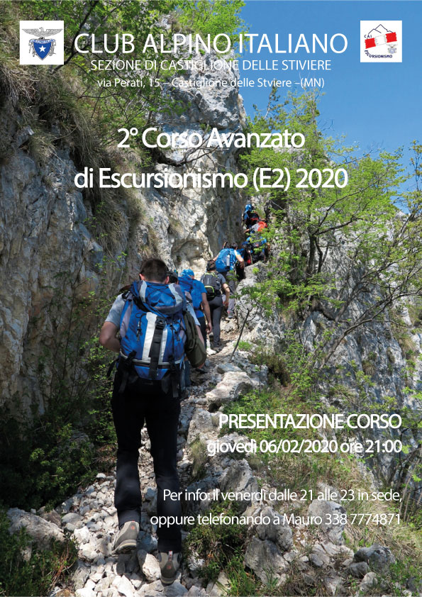 CAI Castiglione - Locandina escursionismo E2 2020