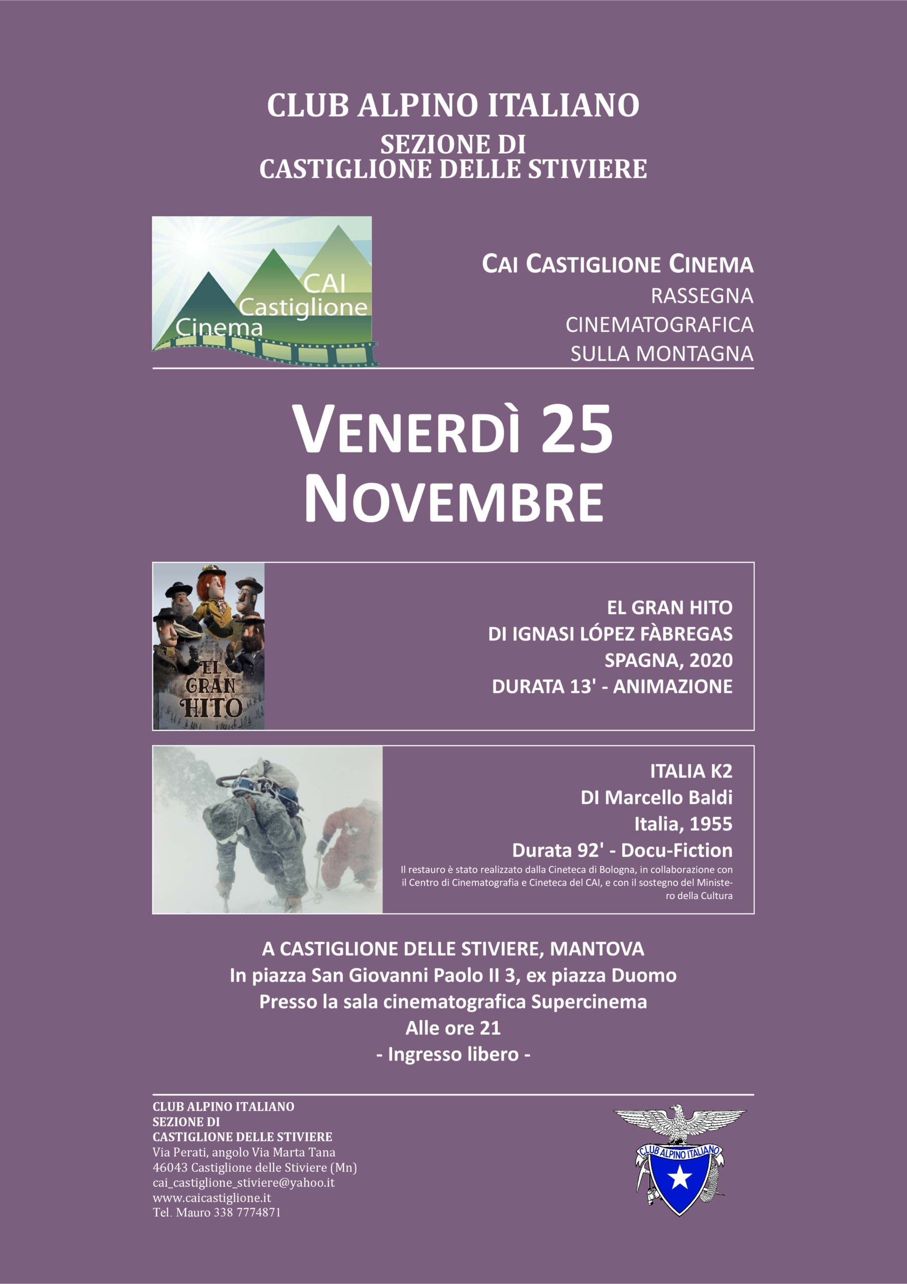 CAI Castiglione - CAI Cinema 2022